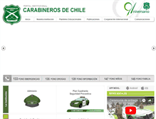Tablet Screenshot of carabineros.cl